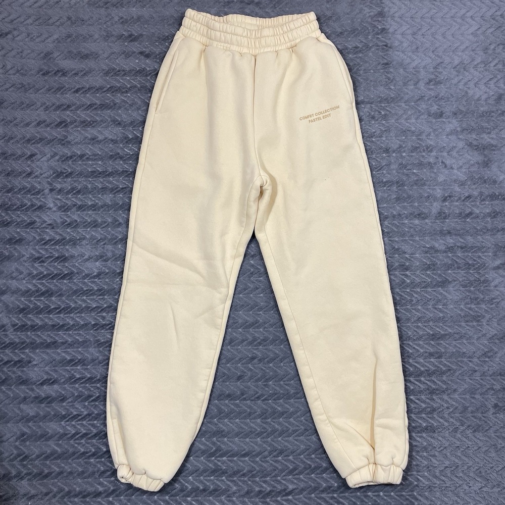 Comfrt Sweatpants Women XS Yellow Collection Pastel Edit Jogger Pants